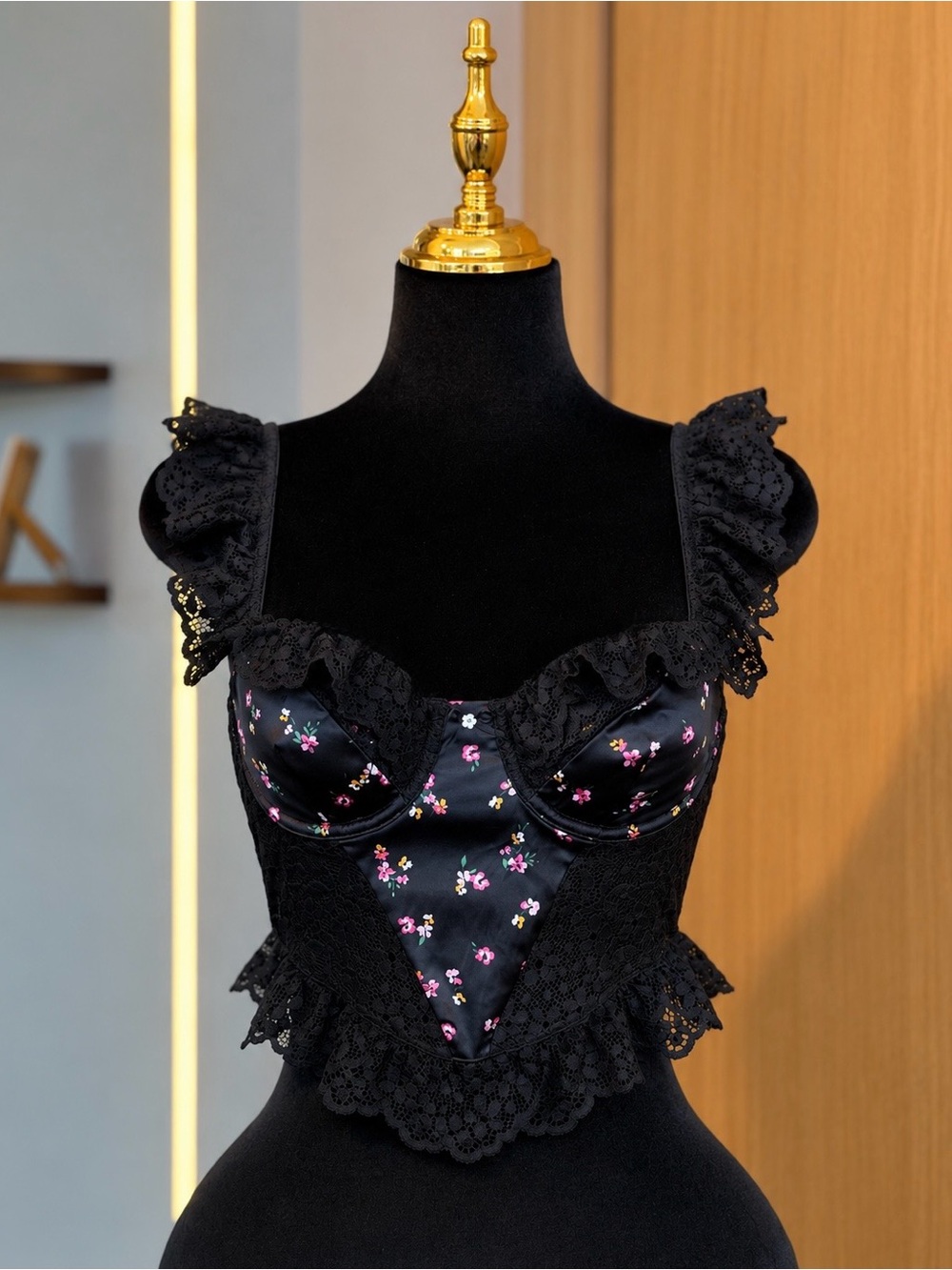 For Love & Lemons Coquette Floral Lace Bustier Corset | Romantic Muse